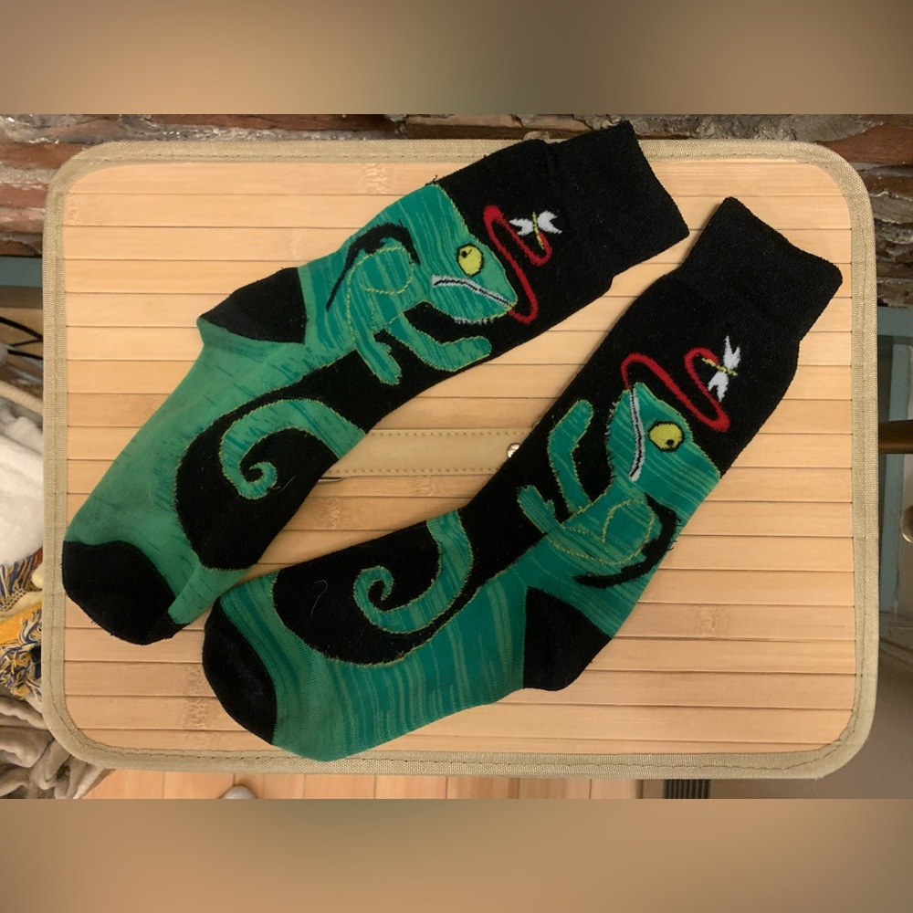 Green Chameleon Reptile Socks (Bundle & Save)